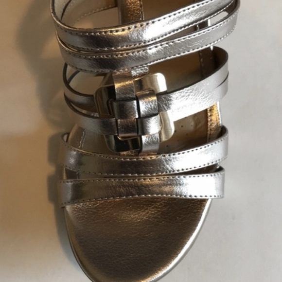 Metallic Wedge Sandals - Picture 2 of 5